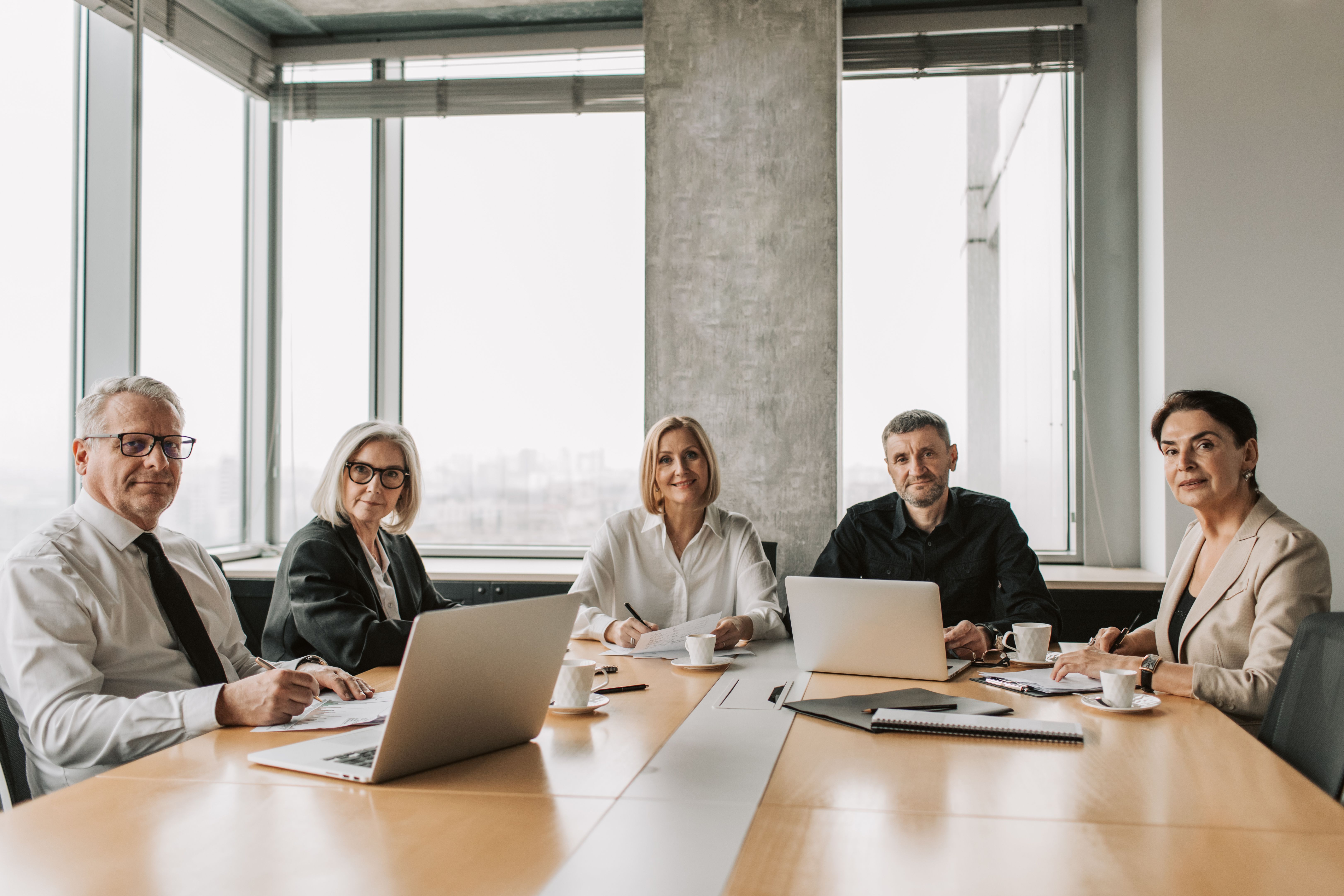Business leaders meeting around a conference table